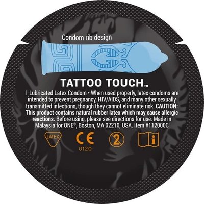 Презервативи ONE Tattoo Touch (blue) ONE0016 фото